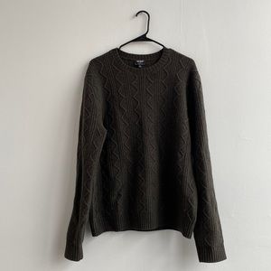 TODD SNYDER DARK GREEN ZIG ZAG SWEATER SIZE LARGE